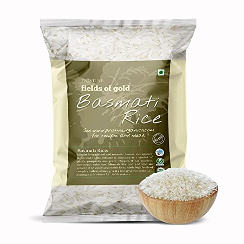 Image of PRISTINE Fields of Gold Organic Basmati Rice, 1 kg (Pack of 5)