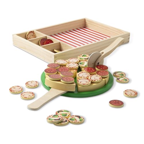 Melissa & Doug 10167 Wooden Pizza Party Play Food Set thumb #3