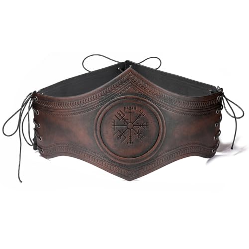 Runic Warrior Leather Belt,Corset Style Belt,Waist Cincher,Fantasy Belt,Viking Style