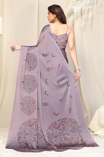 Image of MIRCHI FASHION Women Saree Chiffon Flower Print | Breathable Lightweight Sari for Office and Daily Use with Unstitched Blouse Piece (Available in 30 Styles)
