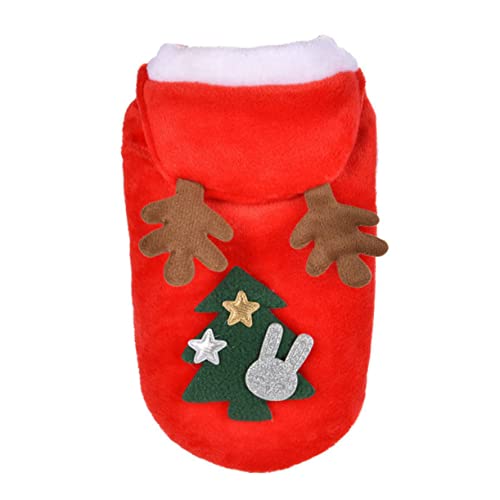 Hohopeti Macacão tamanho quente para gatos roupas de inverno/outono vestido de rena fantasia em form