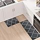 LY4U 2-teiliges Rutschfestes Küchenteppich Set, Waschbare Moderne Matten und Teppiche für Flur, Esszimmer und Eingangsbereich, 40 x 60 cm + 40 x 120 cm