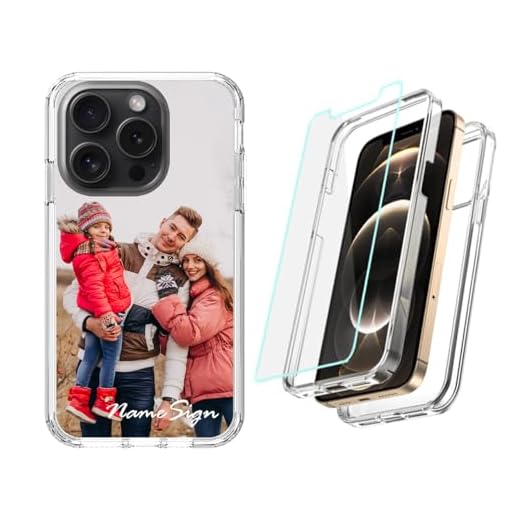 Coque de qualité militaire personnalisée pour Apple iPhone 15 14 13 12 11 Pro Max, Pro, Plus, Mini, 5G, XS XR X XS 8 7 SE 6s 6, avec protecteur d'écran, étui avec nom photo personnalisé, coque double