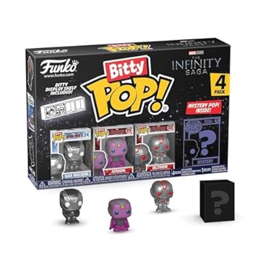 Funko Bitty POP! Marvel - Iron Man 4 Paquete Incluye War Machine, Vision, Ultron, And A Mystery Figure Y Una Mini Figura Misteriosa De Sorpresa - 2.3 Cm - Marvel Comics En Cajas De Exhibición Micro | Ya disponible en tu tienda friki favorita! En mundofriki.es!