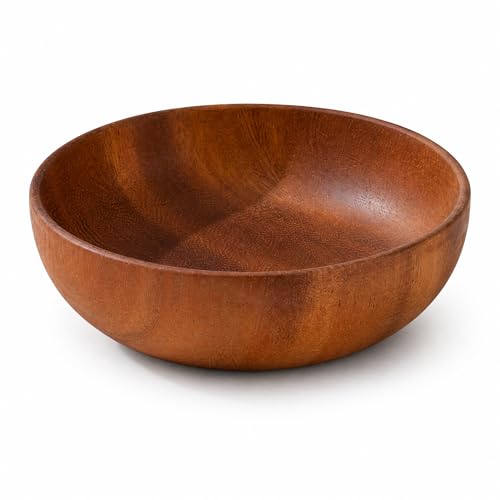 IVWOXO 4.7inch Small Round Keys Bowl for Entryway Acacia Decorative Bowl for Organizing Tabletop Decorative Organizer Basket for Keys Wallet Cell Phone for Fruit Candy Cracker