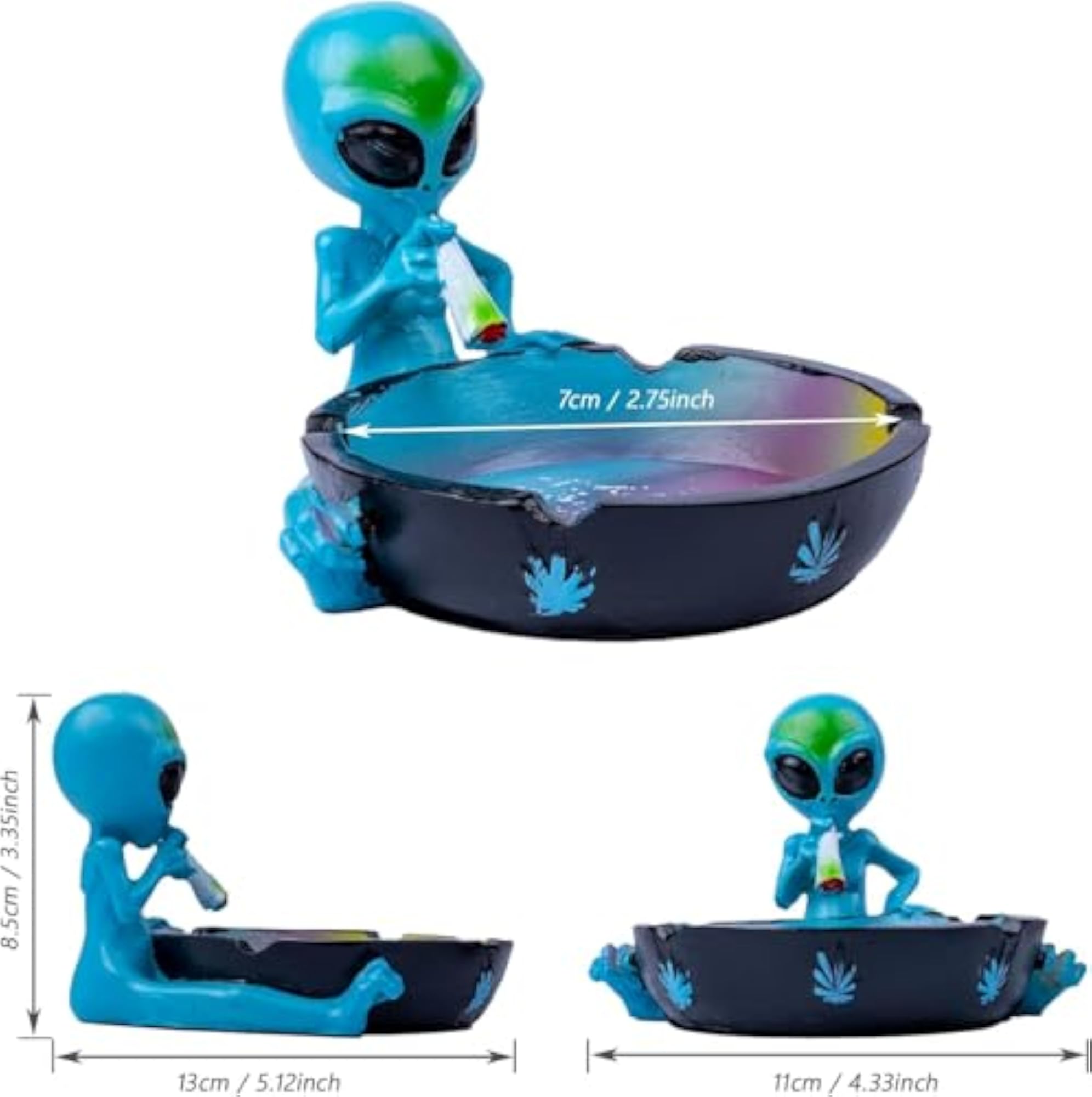 Alien Statue Decorative Ashtray for Home & Office