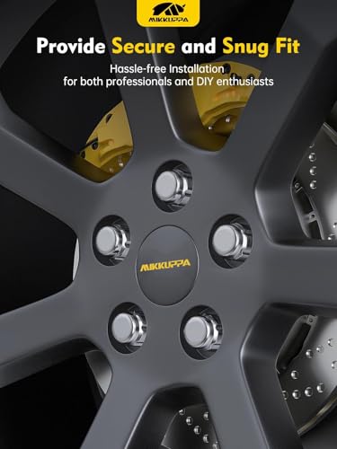 MIKKUPPA 23pcs 1/2-20 Lug Nuts Spline - Replacement for 1987-2018 Jeep Wrangler, 2002-2012 Jeep Liberty, 1993-2010 Jeep Grand Cherokee Aftermarket Wheel - Chrome Closed End Lug Nuts