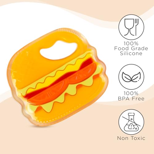 Image of Mee Mee Multi-Textured Soft Silicone Teether (Orange)