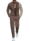 Men's casual sports long sleeved jogging suit two-piece jacket and pants set