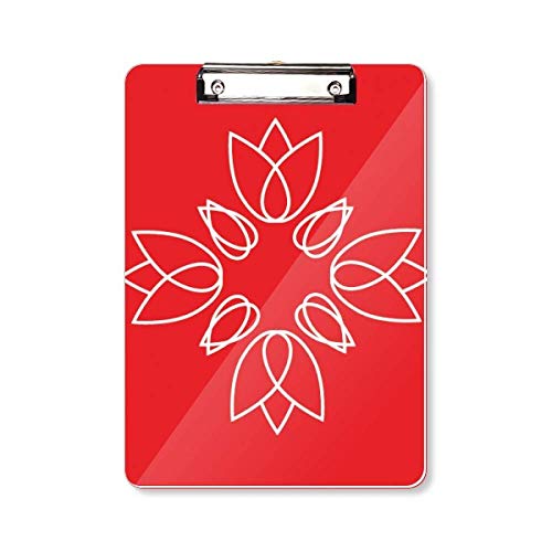 Porte-bloc A4 floral : planche à pince rigide pour le bureau