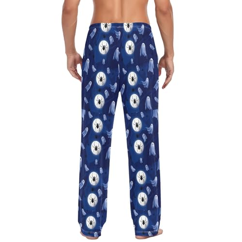 Spirits Print Men's Cotton Pajama Pants with Pockets and Drawstring Comfortable and Stylish,S3