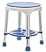 Compact Swivel Stool, Adjustable, Sturdy Plastic, 360 Degree Swivel, Aluminum Legs â€“ Supports Up to 300 Pounds