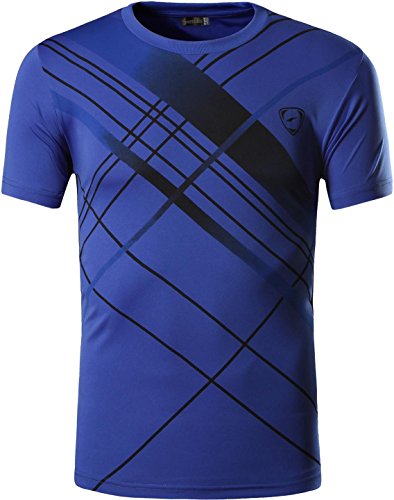 Sportides Boy's Quick Dry Active Sport Short Sleeve Breathable T-Shirt Tee Top Lbs701 Blue L #TOP1