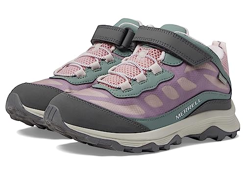 Merrell Moab Speed Mid Alternative Closure Waterproof Hiking Boot, Light Pink, 7 US Unisex Big Kid