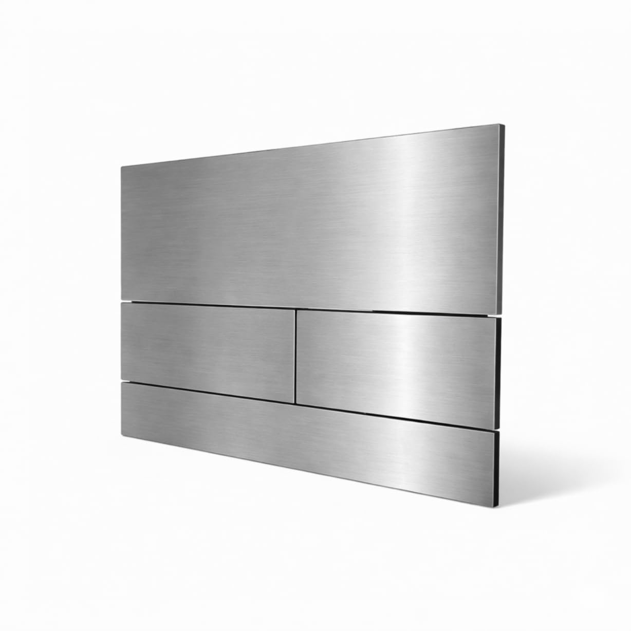 Placca di Comando WC Acciaio inox Doppio Scarico per Cassetta Incasso - Pulsante Scarico WC - Placca WC per Toilette Sospesa - Pannello Comando - Sciacquone - Design Moderno