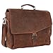 Produktbild TUSC Zeron Premium Ledertasche in Braun für 17,3 Zoll Laptop, Umhängetasche für Damen und Herren, Aktentasche, Schultertasche aus 100% echtem Büffelleder im Vintage-Look, 43x31x12 cm