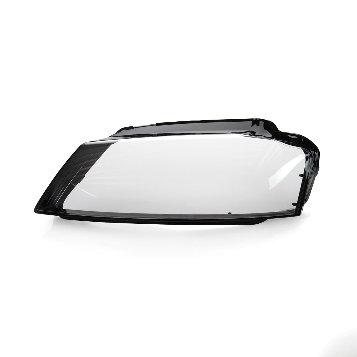 LST Scheinwerferglas Streuscheibe Frontlicht Abdeckung Glas links transparent schwarz kompatibel mit Audi A3 8P1 8P7 8PA Sportback Cabrio 2008-2012