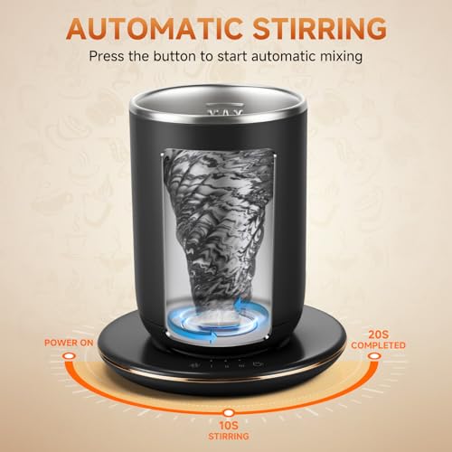 Self Stirring Coffee Mug with Heating Base