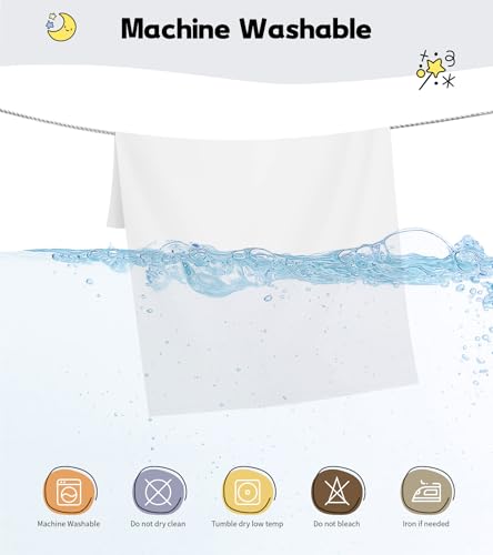 Image of Deep Dream 100% Cotton Toddler Pillowcases Set of 2, 13x18 Inches Fits Baby Pillow Sized 12x16, 13x18, 600 Thread Count Cotton Small Travel Kids Pillow Case Covers with Envelope Closure, White