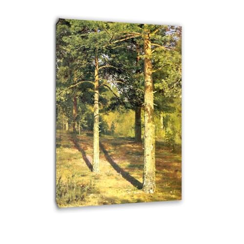 Reproduction imprimés sur toile Shishkin pour un salon lumineux au style naturel