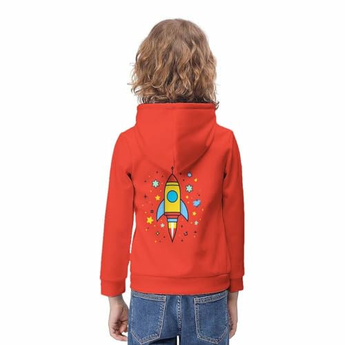 Sweat à capuche vaisseau spatial 3D pull résistant lavable pour enfant 10-12 ans - 4