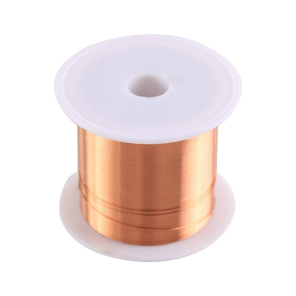 Kupferdraht, 0,1 mm x 50 m Magnet Draht, Emaillierter Kupferlackdraht Lackdraht zur Herstellung eines Elektromagnet-Motormodells, Schmuckherstellung