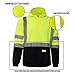 New York Hi-Viz Workwear H8312 Men's ANSI Class 3 High Visibility Class 3 Sweatshirt, Hooded Pullover, Knit Lining, Black Bottom (Lime, Large)