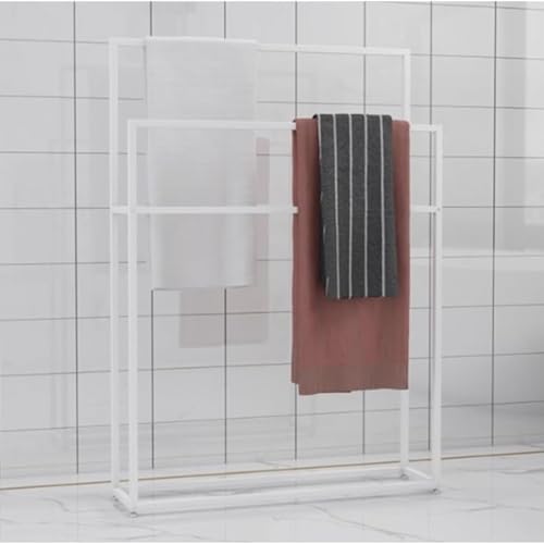 Porte-serviettes sur pied peu encombrant pour optimiser les petites salles de bain