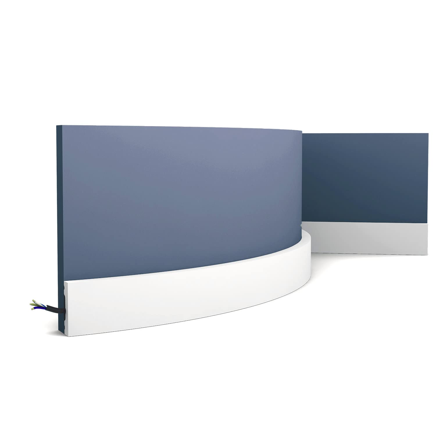 Orac Listwa dekoracyjna elastyczna SX162F SQUARE 200 cm x 1,0 cm x 4,0 cm Poliuretan powierzchnia wstępnie zagruntowana