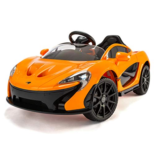 Xootz, McLaren Officiële Elektrische Rit Op Auto voor kinderen, met Kanteldeuren & MP3-aansluiting, Oranje