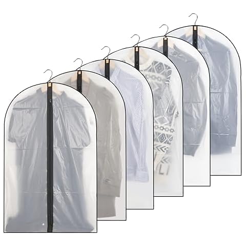 SPAPUR Dustproof Garment Bags, 6 Pieces Cover