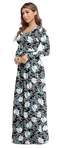 Image of VIISHOW Women's Long Sleeve Loose Plain Maxi Dresses Casual Long Dresses with Pockets