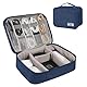 Tunejoy Elektronische Tasche Groß Elektronik Zubehör Organizer Tragbar Kabeltasche Wasserdicht für Kabel SD-Karten Festplatte Power Bank USB Sticks Dunkelblau