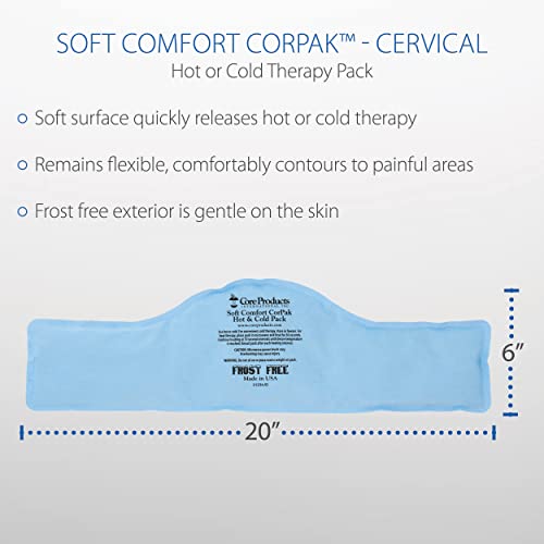 Core Products Soft Comfort CorPak – Reusable Hot & Cold Therapy Pack, Ice Pack for Injuries, No-Frost Compress, Great Holiday Gift for Muscle, Back & Joint Pain Relief – 6