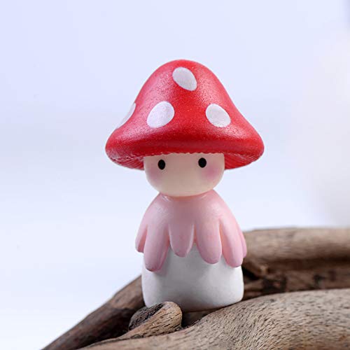 Maomia Fairy Mushroom Doll Figurines 4 Pcs Miniature Fairy Garden Micro Landscape Mini Dollhouse Garden Decoration Outdoor Decoration #TOP1
