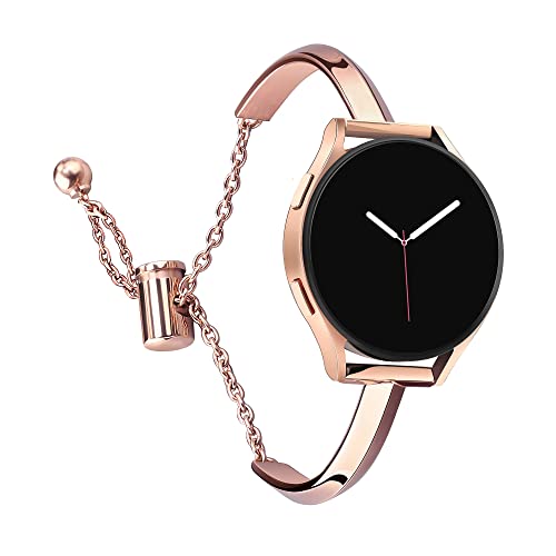 CrocSee Stainless Steel Band Compatible with Samsung Galaxy Watch Band 4 40mm 42mmWatch 4 Classic...