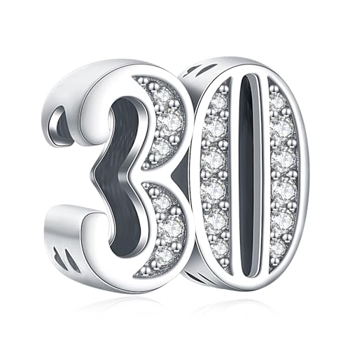 Image of Mothers Day Birthday Number Love Family Friendship Graduation Auntie Grandma Dad Mom Charms for Pandora Bracelets Necklaces, Gifts Women, for Anniversary Valentines Christmas