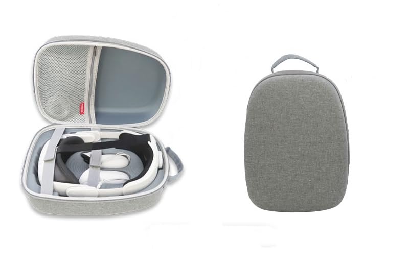 Carrying Case for Meta Quest 3s & 3, VR Headset & Gaming Controller, Shockproof Storage Case Bag for Oculus Quest 3 Elite Strap & Battery & Other Accessories with Handle & Lens Cover（gray)