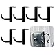 cxxtkcxxlc Headset Halterung für Monitor 6 Stück, Kopfhörer Halter Leicht zu Montieren, Ideal für Ordnung am Arbeitsplatz oder im Büro, schwarz