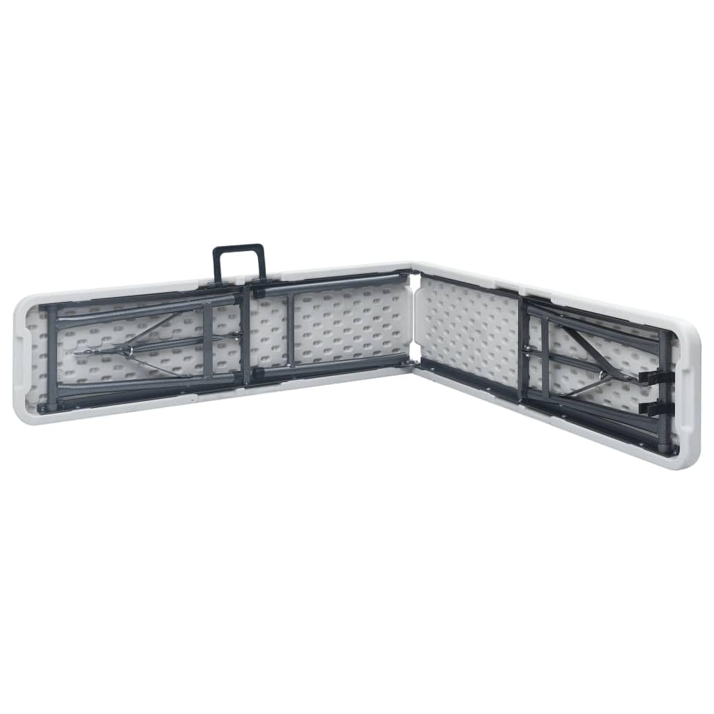 Lot de 2 bancs de jardin pliables en polyéthylène haute densité avec cadre en acier, résistants aux intempéries et stables, idéal pour pique-nique, terrasse, balcon, extérieur et camping