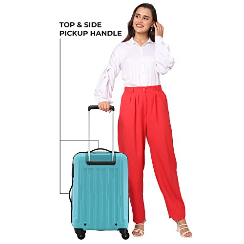 Image of Stony Brook Nasher Miles Storm 65 Cm 24 Inch Polycarbonate Hard-Sided 4 Wheels Spinner Check-In Luggage Trolley Bag (Teal)