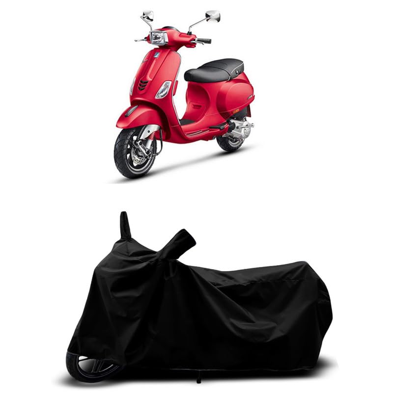 Image of DUFFEL-All Two Wheeler Bike /Scooty Body Cover Used for Vespa SXL 150 Heat Protectio /Water Resistance /UV-Rays /Birds Dropping /Scratchproof /Dust Proof /Waterproof All Variants [Black]