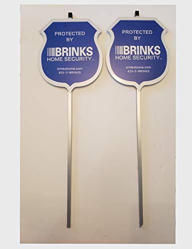 2 New Brinks Security Yard Signs Blue