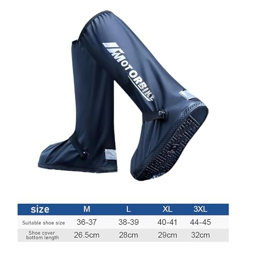 Dynwave Capas de sapato para botas de chuva, protetores de calçados com zíper à prova d'água para c