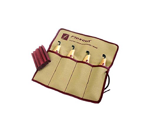 Review FLEXCUT Carving Tools, Right-Handed Scorp Set, 4 Razor-Sharp Blades and 4 Pocket Tool Roll Included (KN150) Review FLEXCUT Carving Tools, Right-Handed Scorp Set, 4 Razor-Sharp Blades and 4 Pocket Tool Roll Included (KN150)