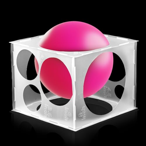 11 Holes Balloon Sizer Cube Box, 2-10 Inch Collapsible Plastic Balloon Sizer Box Cube Party Balloons Decoration Arches Balloons Columns Size Measurement Tool