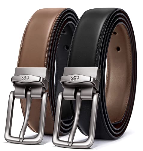 Kemisant Reversible Belts For Boy, Boys Leather Belts For Casual Dress Pants Jeans 1",Size Ajdustable #TOP24