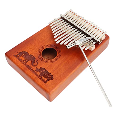 Kalimba Instrument, 17 Touches Portable Pouce Piano Joli Design Échelle Claire avec pour Famille - Les Beatles, Paul McCartney, John Lennon, RIngo Starr, George Harrison Kalimba Instrument, 17 Touches Portable Pouce Piano Joli Design Échelle Claire avec pour Famille