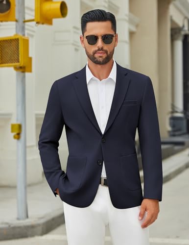 COOFANDY Men's Casual Blazer Jacket Two Button Suit Jackets Lightweight Knit Sport Coat2