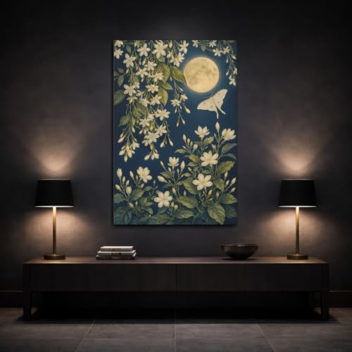 Impression sur toile fleurs blanches nature châssis premium 3cm